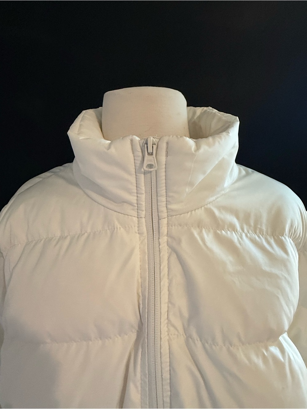 Lands' End Women’s White Quilted Puffy Puffer Coat 1x - Picture 2 of 9